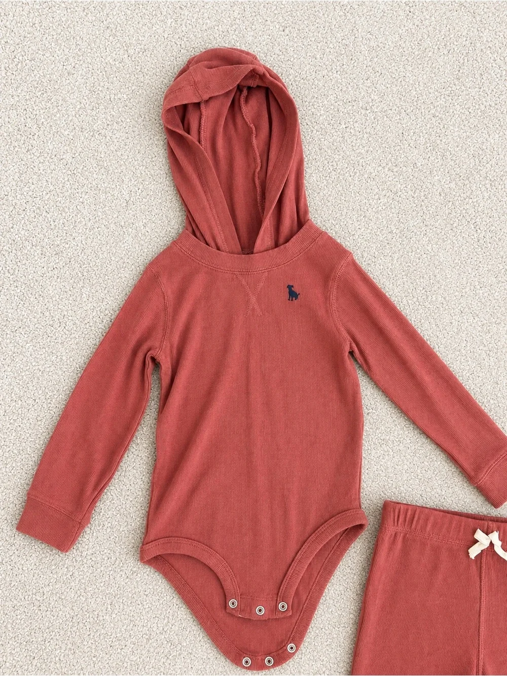 Carter’s Hooded One-Piece and Jogger Set in Rust